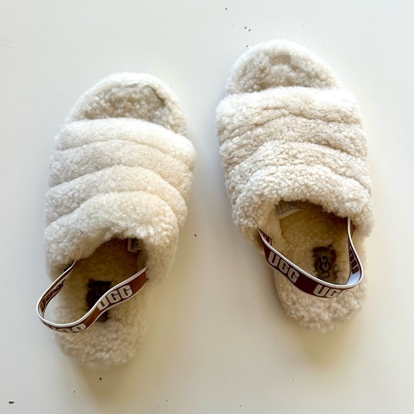UGG Shearling Slingback Sandals KIDS GIRL SIZE 3 US - Picture 2 of 7